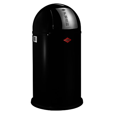 Wesco Pushboy Bin, 50L Black Wesco Pushboy Bin, 50L Black